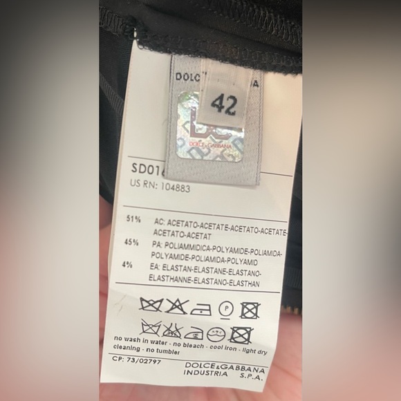 D&G Black V-Neck Mini Dress - Picture 10 of 12